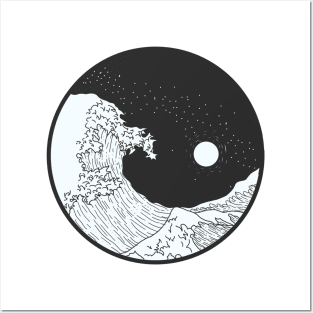 Great wave - Yin Yang Posters and Art